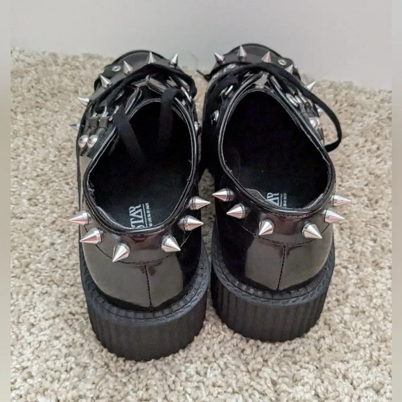 KILLSTAR Platform Spiked Twisted Black Creepers Size 10 NWOB - Picture 4 of 9
